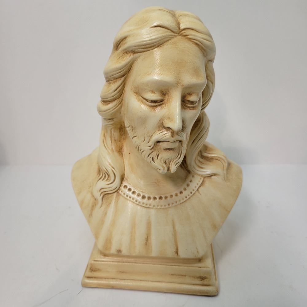 Holland Mold Jesus Bust Statue Religious‎ Figure Home Decor
